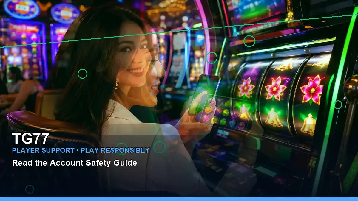 TG77 Limbo information visual with a layered casino collage and reminders to verify deposit and wallet details before playing